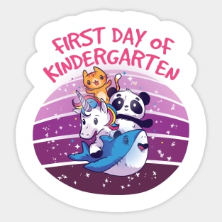 First day of kindergarten sign Sticker